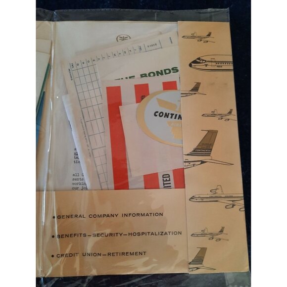 Vintage Continental Airlines Employee Information New Hire Packet - Picture 5 of 5